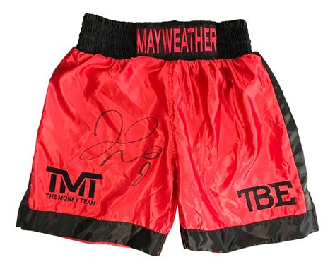 Floyd Mayweather Memorabilia Signed Boxing Shorts.